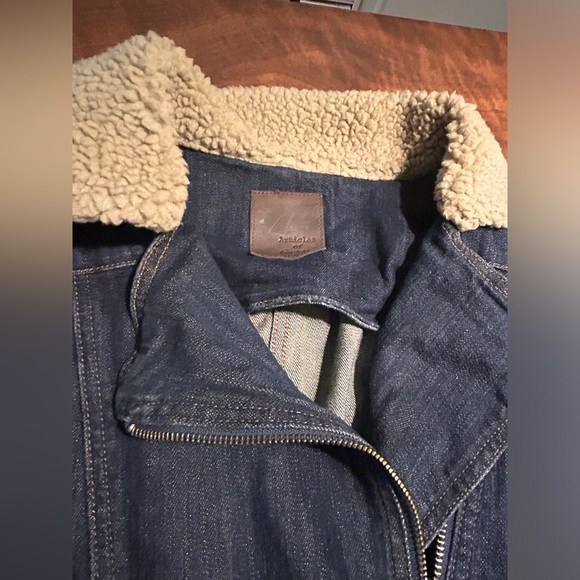 Articles of Society Denim Moto Jacket with Sherpa Collar - Picture 2 of 6